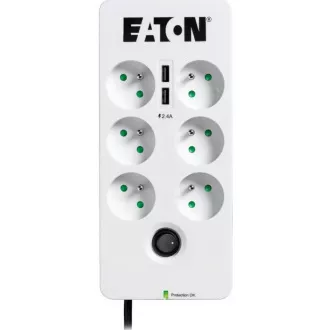Eaton Protection Box 6 FR, protectie la supratensiune, 6 prize, 1m Eaton Protection Box 6 FR, protectie la supratensiune, 6 prize, 1m