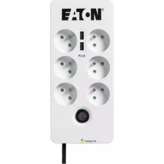 Eaton Protection Box 6 FR, protectie la supratensiune, 6 prize, 1m Eaton Protection Box 6 FR, protectie la supratensiune, 6 prize, 1m