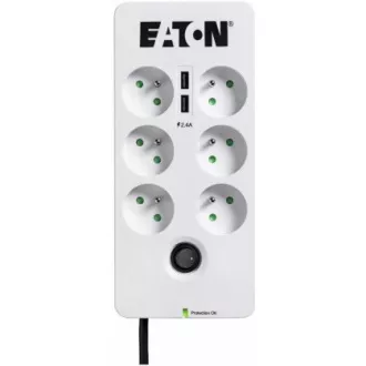 Eaton Protection Box 6 FR, protectie la supratensiune, 6 prize, 1m Eaton Protection Box 6 FR, protectie la supratensiune, 6 prize, 1m