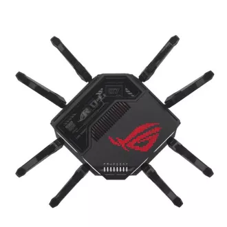 Router de jocuri ASUS ROG Rapture GT-BE98, WiFi 7, porturi duble 10G, AURA RGB, AiMesh Router de jocuri ASUS ROG Rapture GT-BE98, WiFi 7, porturi duble 10G, AURA RGB, AiMesh