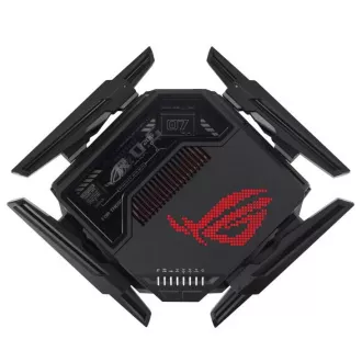 Router de jocuri ASUS ROG Rapture GT-BE98, WiFi 7, porturi duble 10G, AURA RGB, AiMesh Router de jocuri ASUS ROG Rapture GT-BE98, WiFi 7, porturi duble 10G, AURA RGB, AiMesh
