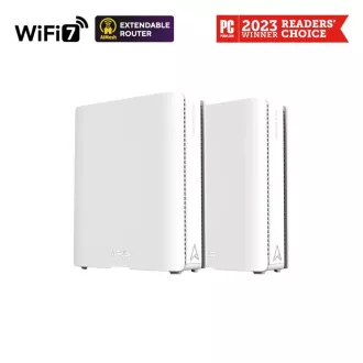 ASUS ZenWifi BQ16 pachet de 2, router extensibil WiFi7, AiMesh, 2x WAN/LAN, 3x LAN, 1x USB 3.0
