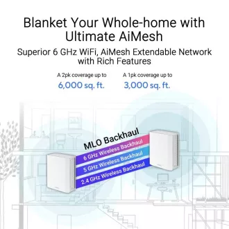 ASUS ZenWifi BT10 pachet de 3, router extensibil WiFi7, AiMesh, 2x WAN/LAN, 1x LAN, 1x 3.0