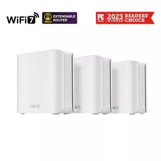 ASUS ZenWifi BD4 pachet de 3, router extensibil WiFi7, AiMesh, 2x WAN/LAN