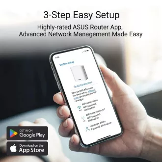 ASUS ZenWifi BD4 pachet de 3, router extensibil WiFi7, AiMesh, 2x WAN/LAN
