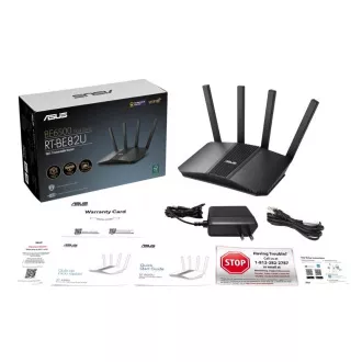 Router extensibil ASUS RT-BE82U WiFi 7, AiMesh, 1x WAN, 4x LAN