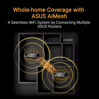 Router de gaming ASUS TUF-BE9400 Router WiFi7 pe 3 benzi, 1x WAN, 3x LAN, AiMesh