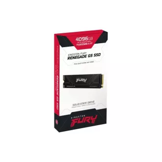 SSD Kingston FURY RENEGADE G5, 4 TB, M.2, 2280, NVMe, PCIe 5.0 (viteză de redare 14800 MB/s; viteză de transfer 14000 MB/s)