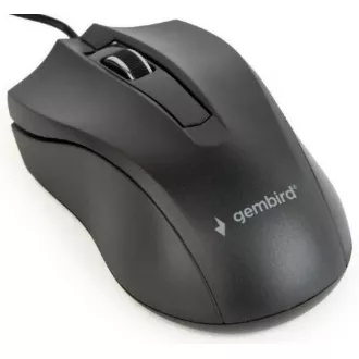 Mouse GEMBIRD MUS-3B-01, cu fir, optic, 1000 dpi, USB, negru