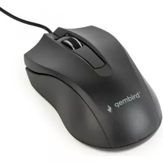 Mouse GEMBIRD MUS-3B-01, cu fir, optic, 1000 dpi, USB, negru