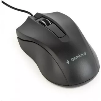 Mouse GEMBIRD MUS-3B-01, cu fir, optic, 1000 dpi, USB, negru