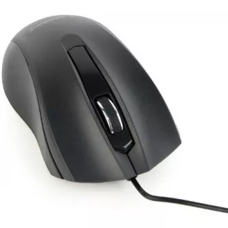 Mouse GEMBIRD MUS-3B-01, cu fir, optic, 1000 dpi, USB, negru