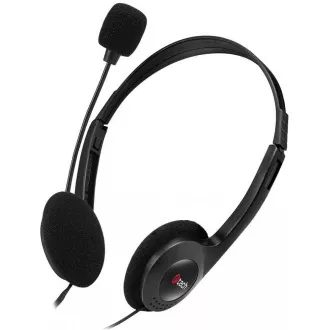 Căști C-TECH cu microfon MHS-03E, negru
