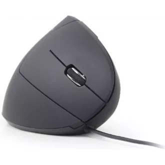 Mouse GEMBIRD MUSW-ERGO-01, vertical, wireless, receptor USB, negru