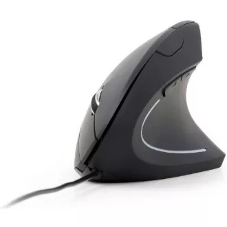 Mouse GEMBIRD MUSW-ERGO-01, vertical, wireless, receptor USB, negru