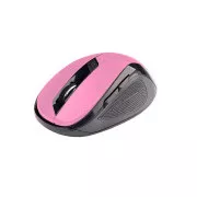 Mouse C-TECH WLM-02, negru-roz, wireless, 1600DPI, 6 butoane, nano receptor USB