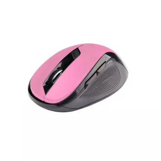Mouse C-TECH WLM-02, negru-roz, wireless, 1600DPI, 6 butoane, nano receptor USB