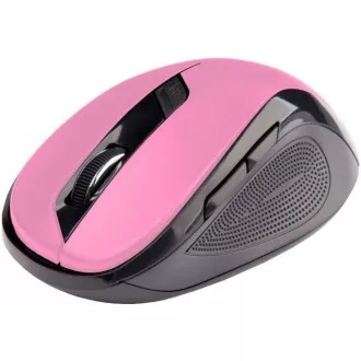 Mouse C-TECH WLM-02, negru-roz, wireless, 1600DPI, 6 butoane, nano receptor USB