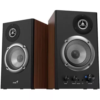 Difuzoare GENIUS SP-HF1200B, 2.0, 36W, din lemn, negru-maroniu