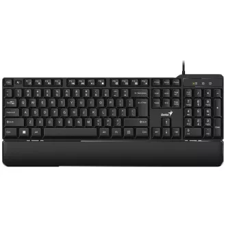 GENIUS Keyboard KB-100XP, cu fir, Ergo mat, USB, layout CZ SK