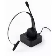 Cască GEMBIRD BTHS-M-01, potrivită pentru centrele de apeluri, microfon, Bluetooth, negru