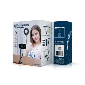 GEMBIRD selfie corner LED ring cu suport pentru telefon, USB GEMBIRD selfie corner LED ring cu suport pentru telefon, USB