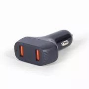 GEMBIRD Încărcător auto, 2x USB, încărcător rapid, QC3.0, 36 W, negru
