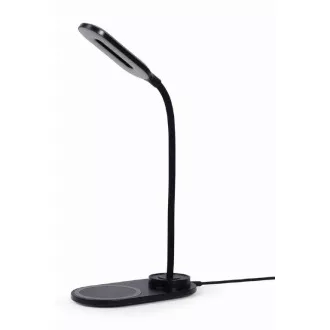 Încărcător wireless QI GEMBIRD, 10W, cu lampă LED, negru