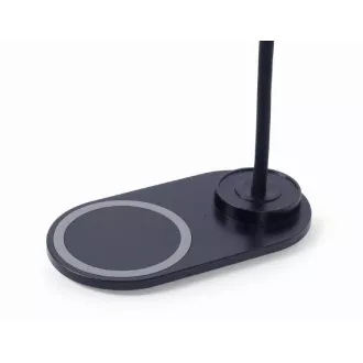 Încărcător wireless QI GEMBIRD, 10W, cu lampă LED, negru
