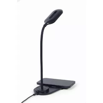 Încărcător wireless QI GEMBIRD, 10W, cu lampă LED, negru