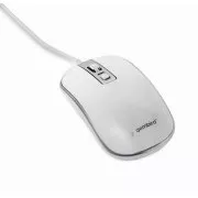 Mouse GEMBIRD MUS-4B-06-WS, cu fir, optic, USB, alb/argintiu