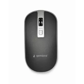 Mouse GEMBIRD MUSW-4B-06, negru-argintiu, fără fir, receptor nano USB Mouse GEMBIRD MUSW-4B-06, negru-argintiu, fără fir, receptor nano USB
