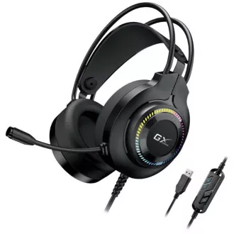 Căști GENIUS cu microfon GX GAMING HS-GX580U, USB, RGB, negru