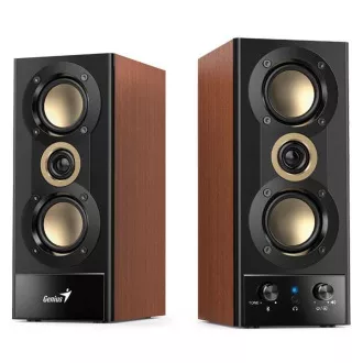 Difuzoare GENIUS SP-HF800BT, 2.0, 20W, Bluetooth, mufă 3.5mm, lemn