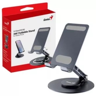 Stand GENIUS pentru laptop G-Stand M100, tableta si telefon, 4-10", pliabil, negru