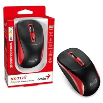 Mouse GENIUS NX-7123/ 1200 dpi/ wireless/ Copilot/ negru-roșu