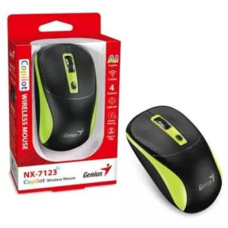 Mouse GENIUS NX-7123/ 1200 dpi/ wireless/ Copilot/ negru-verde