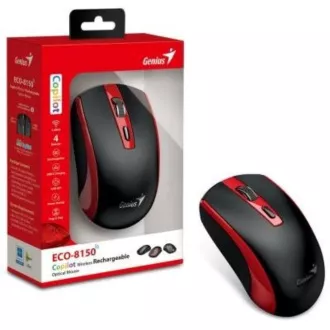 Mouse GENIUS ECO-8150/ 1200 dpi/ wireless/ reîncărcabil/ Copilot/ negru-roșu Mouse GENIUS ECO-8150/ 1200 dpi/ wireless/ reîncărcabil/ Copilot/ negru-roșu