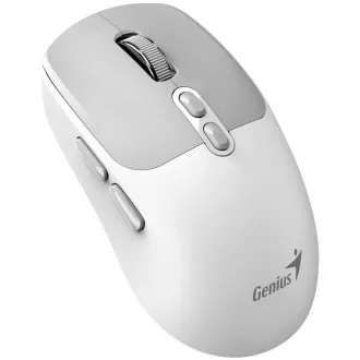 Mouse GENIUS NX-8080S BT/ Bluetooth dual + 2.4 GHz/ 1600 dpi/ Copilot/ wireless/ silențios/ alb-gri