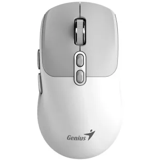 Mouse GENIUS NX-8080S BT/ Bluetooth dual + 2.4 GHz/ 1600 dpi/ Copilot/ wireless/ silențios/ alb-gri