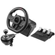 Volan TRACER SimRacer 6 în 1, Volan, Pedale, Transmisie manuală, Negru