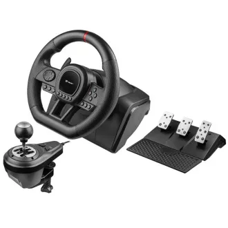 Volan TRACER SimRacer 6 în 1, Volan, Pedale, Transmisie manuală, Negru