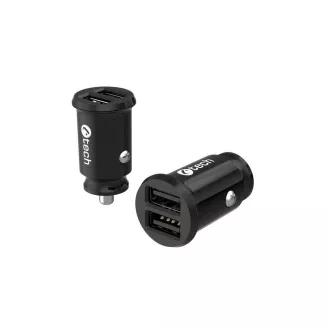 Încărcător auto C-TECH UCC-03, 2xUSB, negru