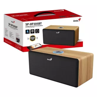 Boxă GENIUS SP-HF505BT, BT, mufă de 3,5 mm, 20 W, lemn deschis