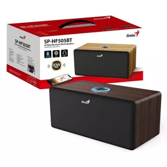 Boxă GENIUS SP-HF505BT, BT, mufă de 3,5 mm, 20 W, lemn închis