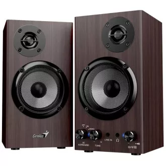 Boxă GENIUS SP-HF520BT, BT, mufă de 3,5 mm, 20 W, lemn închis