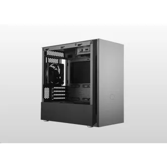 Carcasă Cooler Master Silencio S400 din oțel, mATX, 2 ventilatoare de 120 mm, neagră