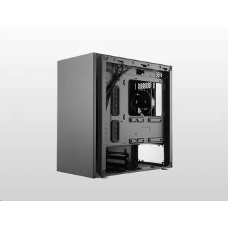 Carcasă Cooler Master Silencio S400 din oțel, mATX, 2 ventilatoare de 120 mm, neagră