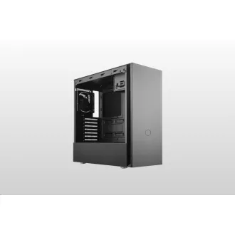 Carcasă Cooler Master Silencio S600 TG, ATX, panou lateral transparent, 2 ventilatoare de 120 mm, negru