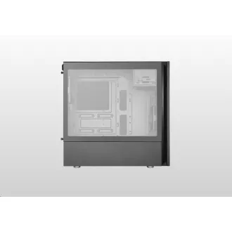 Carcasă Cooler Master Silencio S600 TG, ATX, panou lateral transparent, 2 ventilatoare de 120 mm, negru